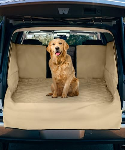 FrontPet SUV Cargo Liner for Dogs - Water-Resistant Pet Trunk Cargo Cover Mat for SUVs and Sedans with Bumper Flap Protector, Trunk Cover, Non-Slip Liner, (35 X 40) Upgraded 2025