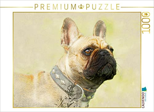 CALVENDO Puzzle EIN Motiv aus dem Kalender Französische Bulldoggen 2017 1000 Teile Puzzle quer | 1000 Teile Lege-Größe 64 x 48 cm Foto-Puzzle für glückliche Stunden