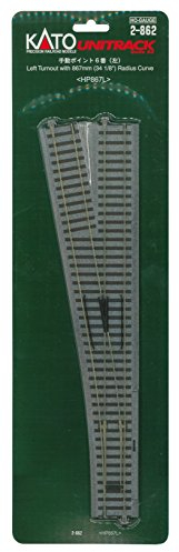 KATO H0 Unitrack 2-862 Weiche, Links 343 mm 1 St.