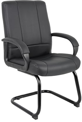 Boss Office Products Coressoft Mid Back Guest Chair in Black, 250 (B7909)