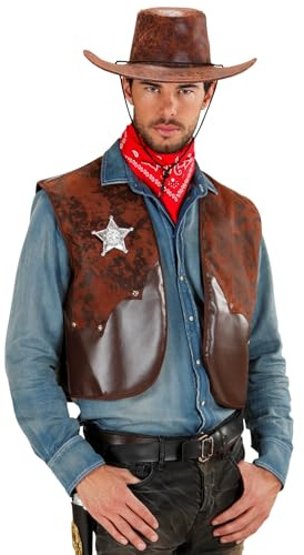 W WIDMANN MILANO Party Fashion - Cowboy Weste, Sheriff, Ranger, Rodeo, Wilder Westen, Faschingskostüme