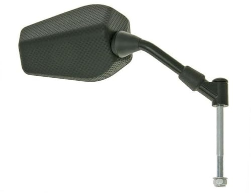VICMA Rückspiegel rechts kompatibel mit Peugeot SPEEDFIGHT 50 AC; schwarz | Rückspiegel rechts, M4 Gewinde 28 mm, schwarz, Form rechteckig, nicht einklappbar; kompatibel mit Peugeot JETFORCE 50 C-TECH