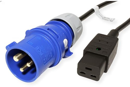 Bachmann 19071204 - Cavo maschio C309 femmina C19, 3 m 16A