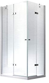 U Duschkabine Dusche Duschtrennwand Ares U-Kabine Pendeltür 120x80x200cm - 8mm - mit Duschtasse + Siphon