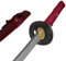 DerShogun Katana Samuraischwert Saya und Sageo rot