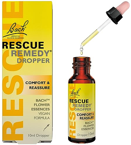 Bach Rescue Remedy Blütenessenzen, Trost und Beruhigung, emotionale Wellness-Tropfflasche, 10 ml