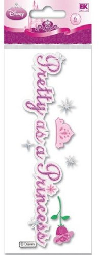 Disney Pretty As A Princess Title Dimensional Sticker by