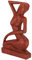 GURU SHOP Holzfigur, Statue, Deko Objekt Feng Shui 20 cm - Erotica/Dunkelbraun, Dekoobjekte