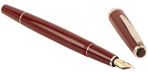 Cleo Skribent Patronen/Konverter-Füllhalter Classic Palladium, bordeaux, 14Kt Goldfeder: fein (F)
