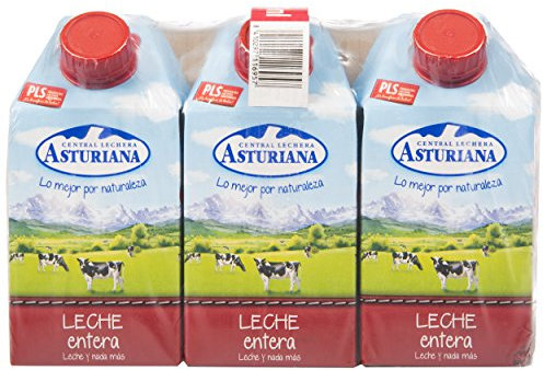 Central Lechera Asturiana Leche Entera, 6 x 500ml