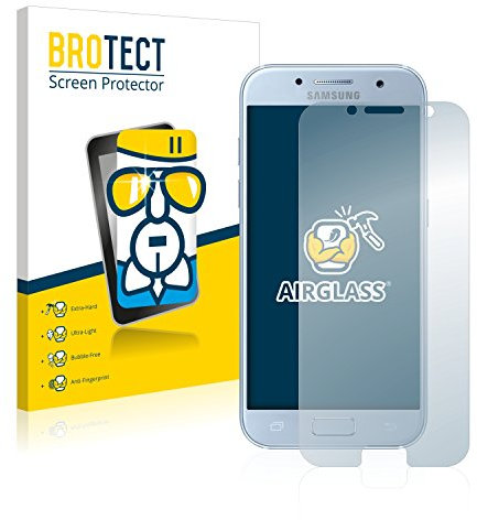 BROTECT Schutzglas für Samsung Galaxy A5 2017 Schutzfolie Made in Germany Panzer Folie Glas Displayschutz [Kratzfest 9H, Anti-Fingerprint]