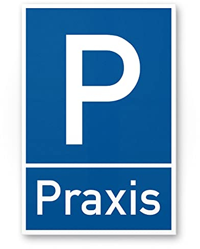 Komma Security Parkplatz Praxis Arztpraxis - Schild 20 x 30 cm Hinweisschild Privatparkplatz Privatgrundstück Parkplatzschild Reserviert - Parkplatz freihalten Stellplatz vermietet Praxis