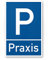 Komma Security Parkplatz Praxis Arztpraxis - Schild 20 x 30 cm Hinweisschild Privatparkplatz Privatgrundstück Parkplatzschild Reserviert - Parkplatz freihalten Stellplatz vermietet Praxis
