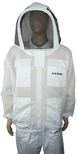 APIFORMES Imkerjacke – XXL – Drei-Schicht-Luft – Stichschutz Belüftet Schutzjacke Imkereibedarf