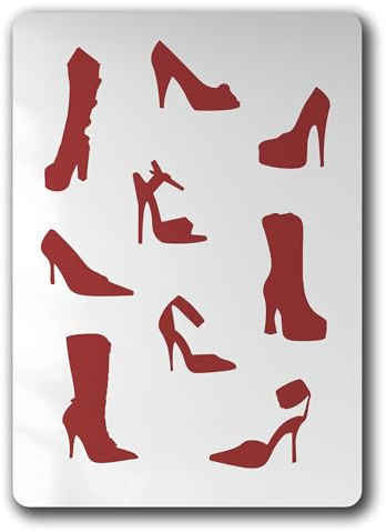 Schablone Schuhe 8 Motive High-Heels - BA15
