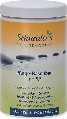 Schneider's Pflege-Basenbad 1400g | Handmade in Germany | Von Heilpraktikern entwickelt | Basisches Badesalz zur Entsäuerung für samtweiche Haut | Unterstützt die Entgiftung mit pH 8,5