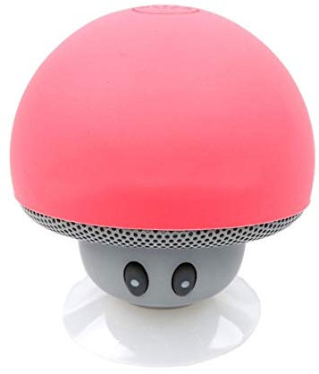 Enceinte Champignon Bluetooth pour IPHONE 11 Smartphone Ventouse Haut-Parleur Micro Mini (Rose)