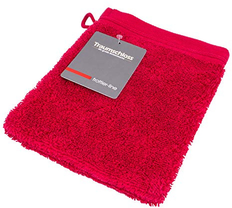 Traumschloss Waschandschuh »Frottier-Line« 100% Baumwolle | flauschig weich | Bordeaux | 16x21cm