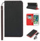 Copmob iPhone 6 Plus/6S Plus Case With Card Holder With Strap,Genuine Leather Flip Wallet Case,[3 Slots][Magnetic Closure][RFID-Blocking],Phone Case Cover for iPhone 6 Plus/6S Plus - Black