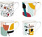 Easy life - easy life mug set 4 pezzi capacita' ml. 300 in porcellana fine china in gift box linea modernism r0179#modn