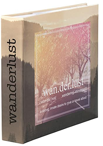 Hama Einsteckalbum Wanderlust (Fotoalbum zum Einstecken von 200 Fotos im Format 10x15 cm, Einsteckfotoalbum mit 100 Seiten, Fotobuch für Urlaubsfotos) braun/bunt, Mehrfarbig, 3854
