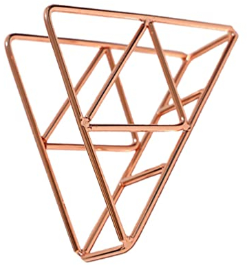YARNOW Metall Serviettenhalter Dreieck Serviettenhalter Serviettenständer Serviettenspender Serviettenregal Eisen Kusnt für Tisch Arbeitsplatte Küche Esstisch Küchentheke Tischdekoration Rose Golden