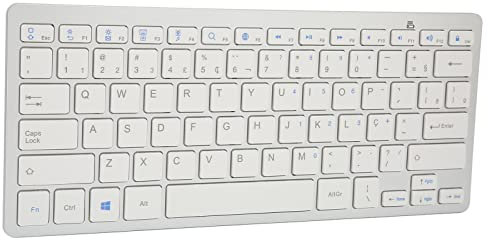 Sorandy Teclado Inalámbrico Bluetooth, 78 Teclas Teclado Inalámbrico Ultra Delgado Y Compacto, Mini Teclado Externo para Computadora Portátil, Tableta, Computadora, Smart TV(portugués)