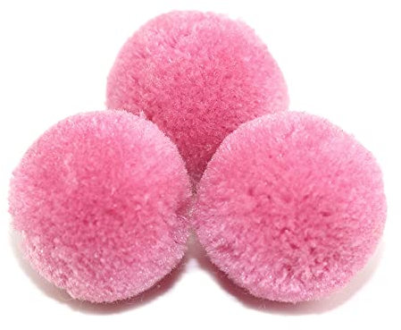 Duories Pompons zum Basteln,10 Stück 40mm Bunte Bommeln Bälle,Pom Poms für Kunsthandwerk,Pompons Bälle für Ostern,Weihnachten,Bunte Pompons für DIY Basteln Tischdekoration Geburtstagsdeko,Rose