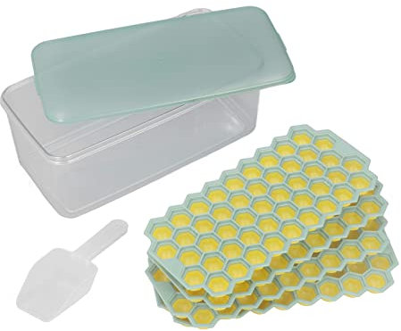 Vassoio per Cubetti di Ghiaccio, Contenitore per Cubetti di Ghiaccio da 3,3 Litri con Paletta 4 Strati 188 Griglie per Contenitori per Cubetti di Ghiaccio per la di Casa Negozio di Dolci Ristor