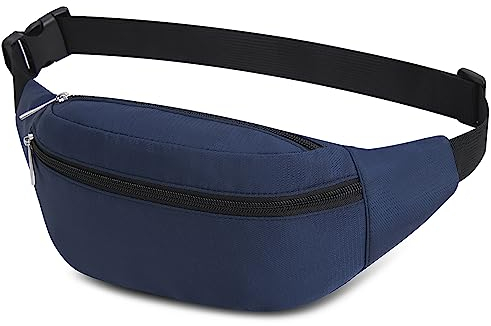 Bauchtasche Gürteltasche Hüfttasche Sport Wasserdicht Gürteltasche Damen Brustbeutel Nylon Herren Sport Tasche Outdoor Reisen Wandern Laufen Joggen Hundetraining (Blau)