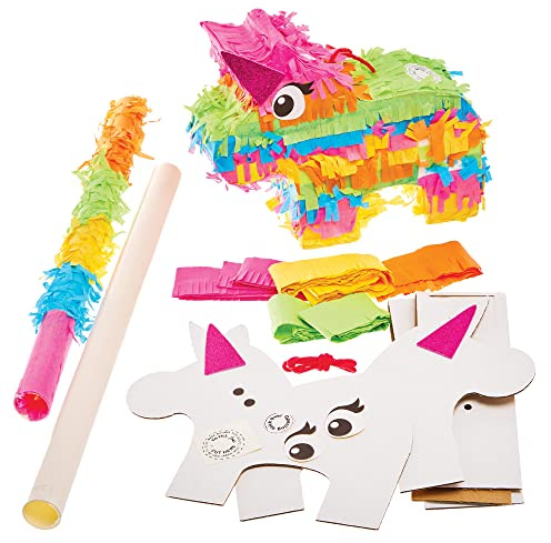 Baker Ross FX904 Regenbogen-Einhorn-Piñata-Bausatz - Piñata-Spiel und Dekoration für Kinderpartys