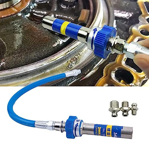 High Pressure Grease Coupler, Heavy-Duty Grease Gun Coupler Fits All Grease Guns, Quick Lock and Release Grease Gun Tip Adapter, Grease Pump Adapter for Tight Spaces