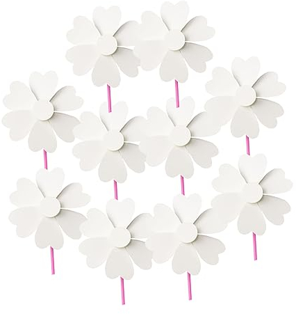 YARNOW 10st Windräder Aus Papier Windmühlen-Party-windräder Wind Selber Machen Windmühle Aus Papier Selber Machen Windräder Malen Blanke Windräder Selber Machen Suite Kleinkind Weiß