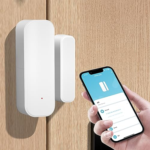 Sensore porta WiFi,sensore porta finestra intelligente,sensore di contatto porta finestra Alexa per la sicurezza domestica,rilevatore porta aperta compatibile con Amazon Alexa,Assistente Google (1)