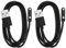 EMSea 2x 4 Pin Smartwatch USB Charger Cable Smartwatch Power Charger Compatible with KW88 KW18 GT88 G3 Smartwatch 1m, Black