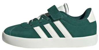 adidas Unisex Kinder VL Court Shoes, Green/Off White/Gold Metallic, 35 EU