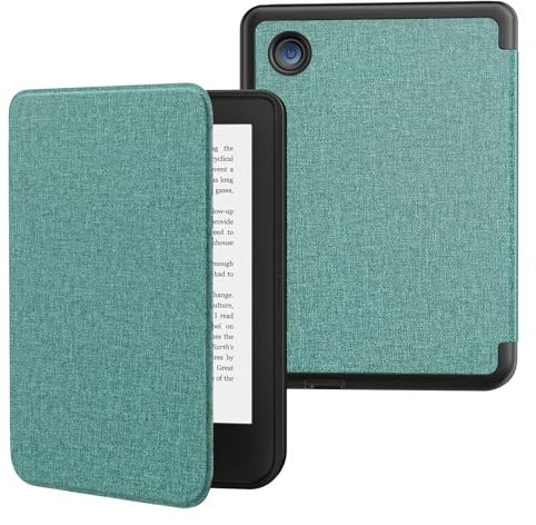 MoKo Cover per Kobo Clara 2E 6 Pollici 2022, Custodia Protettiva per Lettore Ebook in TPU Morbido Ultra Sottile Leggera con Funzione Auto Wake/Sleep, Denim Verde