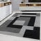 Hafaa Area Rugs for Bedroom - Large Rugs Living Room 120 x 170 Cm Geometric Style Modern Floor Carpet Non Shedding Soft Touch Milo Black and Grey Rug Easy to Clean