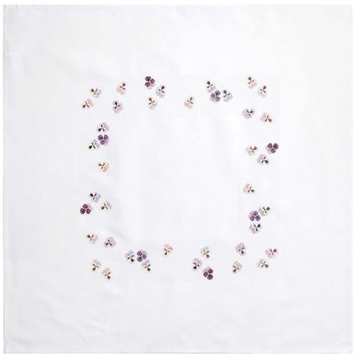 Rico Design Mittel-Decke Stiefmütterchen - komplette Stickpackung für gezählten Kreuzstich