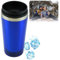 Coffee Cup Insulated, Reusable Travel Mug Double Walled Vacuum Stainless Steel with Leakproof Lid Eco-Friendly Cup for hot Drinks,Tea and Beer 15oz Splash Proof – 25.5cm C (Blue)