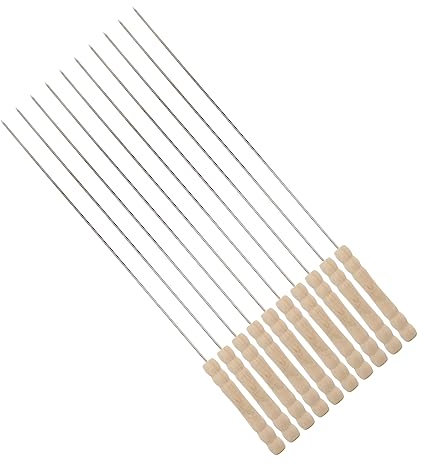 POPETPOP 10stücke Grillspieße Für Gemüse Und Shrimps Wiederverwendbare Bbq Spieß Sticks Hitzebeständig Und Langlebig Für Grillpartys Und Outdoor-cooking