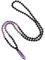 COAI Damen 108 Mala Yoga Kette Buddhistische Halskette Gebetskette aus Onyx und Amethyst mit Amethyst Anhänger