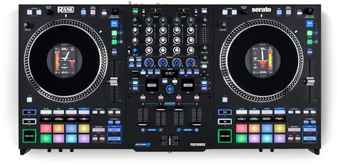 Rane DJ PERFORMER 4-Channel Motorized DJ Controller, 7 Platters with Displays, Precision Feel Faders, Stem Split, Advanced FX, Serato DJ Pro Included