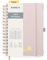 POPRUN Notizbuch A5 Liniert, Horizontal Line Journal, Spiral-Notizbücher 120 GSM Papier, 141 nummerierte Seiten, Hardcover mit Kleberegisterkarten und 8 Abreißblättern - LPK(Hellrosa)