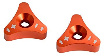 Generisch 48mm vorderer Stoßdämpfer-Gabelknopf-Einstellbolzen for KTM SX SXF EXC XCW 125 150 250 350 450 530 690 Duke Enduro SMC Supermoto R(Orange)