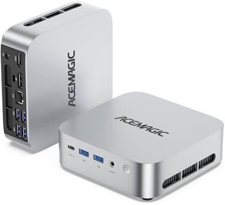 ACEMAGIC M1 Mini PC, AMD Ryzen 7 6800H (8C/16T, bis zu 4,7 GHz), Mini Computer mit 16 GB DDR5 512 GB M.2 SSD,4K-Dreifachdisplay/WiFi 6/BT 5.2/Win11 PRO mit VESA für Spiele und Büro