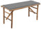 CINDERFUL Klappbare Gartenbank mit Auflage 118 cm Bambus,Klappbare Gartenbank aus Bambus mit Grauer Auflage ideal für Terrasse und Balkon Terrassen Sitzmöbel, Gartenbänke