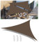 Toldo Vela Triangular Toldos Exterior Terraza Impermeable Toldo Vela de Sombra con Anillo en D y Cuerdas de Sujeción 98% protección UV para Exterior Patio jardín Marrón 5x5x5M