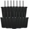 Yisituo Lot de 15 gobelets réutilisables en plastique de 480 ml avec couvercle et paille pour boissons froides, café glacé, voyage et smoothies (noir)