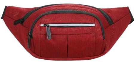 Gyios Bauchtasche Damen Fashion Taille Packs Bum Tasche Wasserdicht, Große Crossbody Fanny Packs, Gürteltasche Mit Verstellbarem Gurt, Leichte Pack Für Frauen Männer Sport-rot